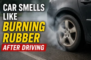 Read more about the article Car Smells Like Burning Rubber After Driving: Causes And What To Do