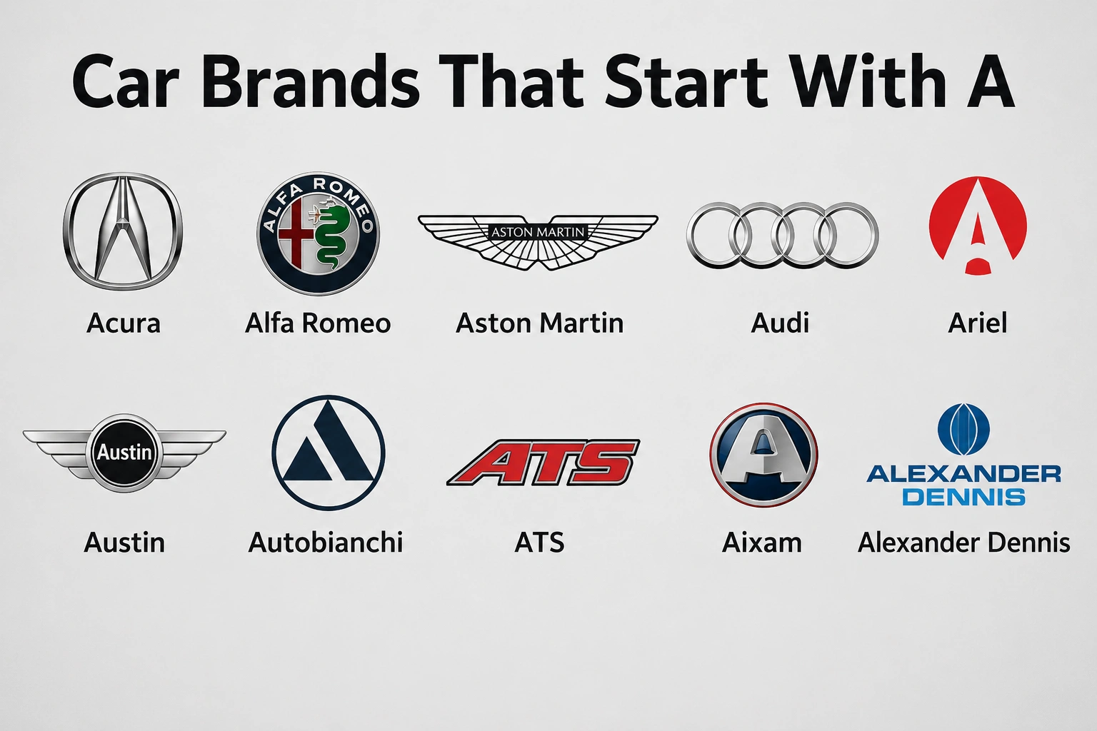 Read more about the article 13 Best Car Brands That Start With A: Complete Guide For 2026