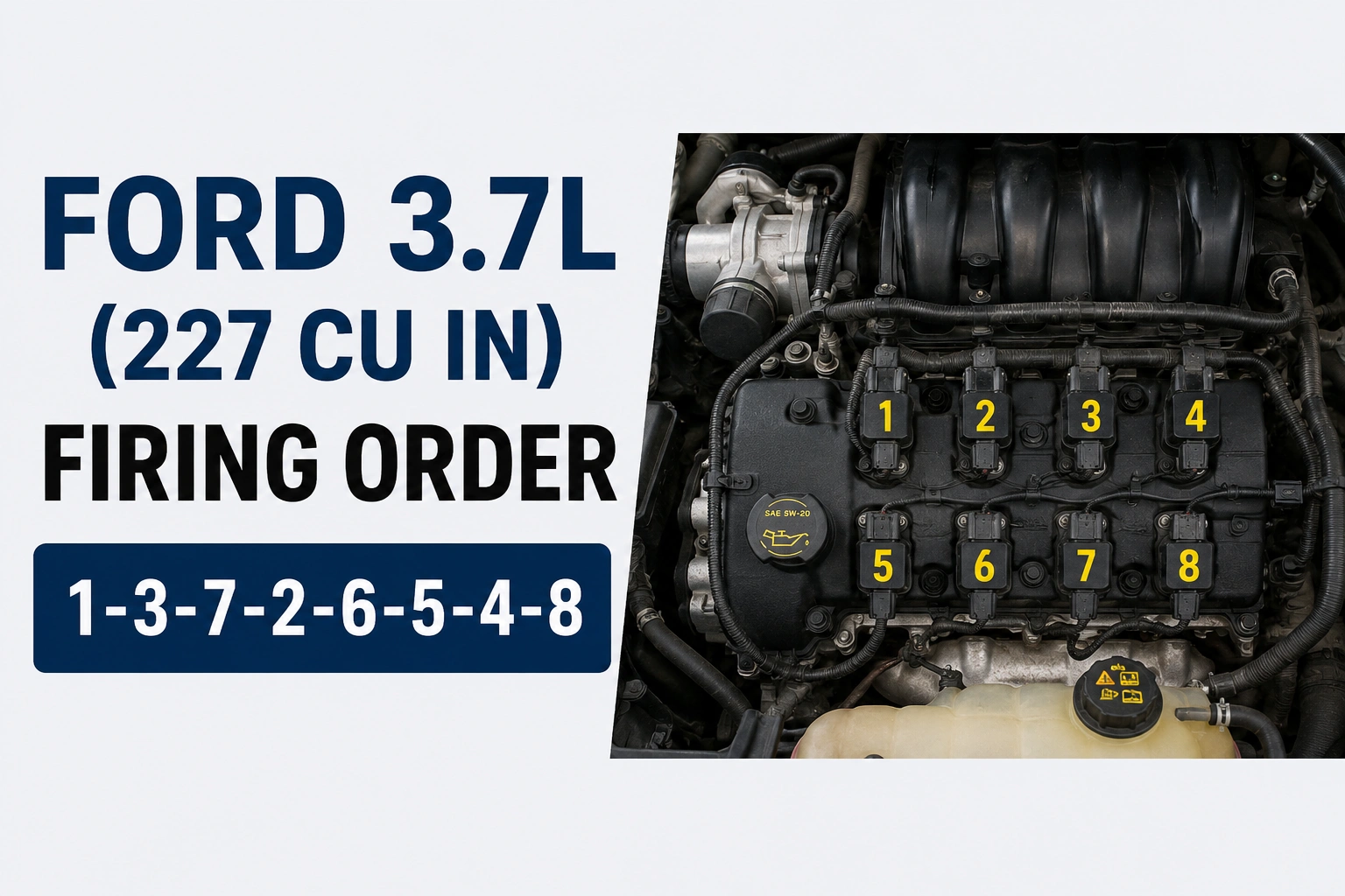 You are currently viewing Ford 3.7L (227 cu in) Firing Order: Cylinder Guide & Specs